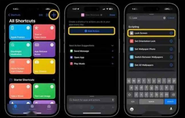 山丹苹果14锁屏维修店分享iPhone14升级iOS16.4后如何创建锁屏快捷方式 