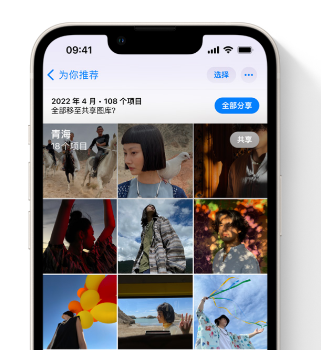 山丹苹果维修网点分享在 iPhone 上使用共享图库 